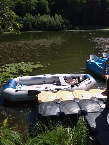 Großes schlauchboot mit - großes,