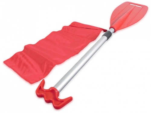 Teleskop paddel mit bootshaken - teleskop,