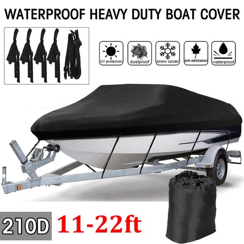 22ft schwarz bootsabdeckung - schwarz,