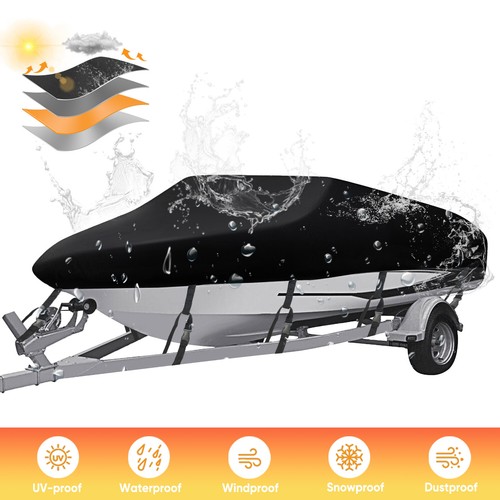 22ft schwarz bootsabdeckung - schwarz,